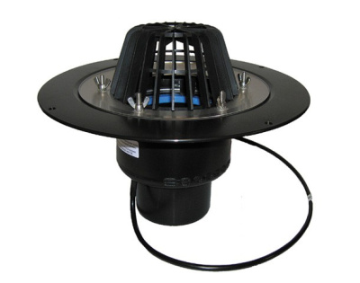 HL 62.1/1 Кровельная воронка с теплоиз . с обжимным фланцем из нерж.стали и с электрообогревом