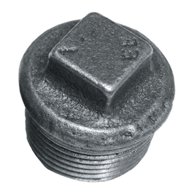 Пробка чугунная черная Ø 2,1/2'' наружная резьба - Ду (65 мм условного прохода трубы)        