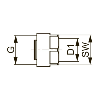Зажимное соединение TECEflex для многослойных композитных труб, размер 16 х3/4 евроконус 713316