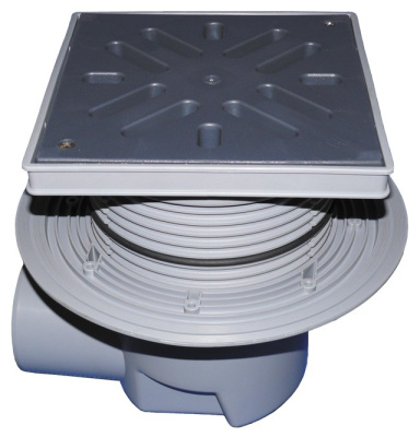 HL615LDN 110 решетка из ПП 226х226мм Трап PERFEKT, Надставной элемент с подрам, Клапан против запаха