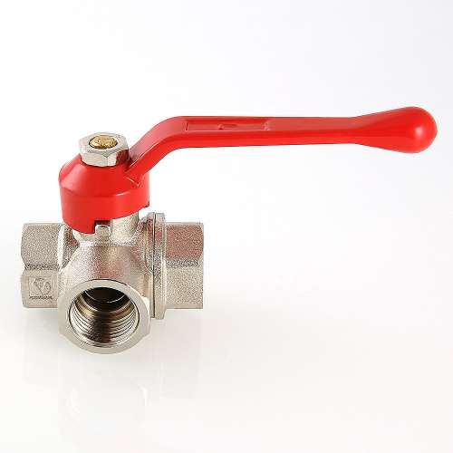 Кран шаровый трехходовой, тип L 1/2" вн.-вн.-вн.  VALTEC   VT.360.N.04