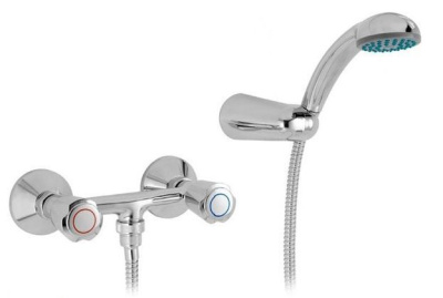 402 METALLICA CER  Смеситель для душевой кабины без излива держ. душа с керамич. кран-буксой MOFEM