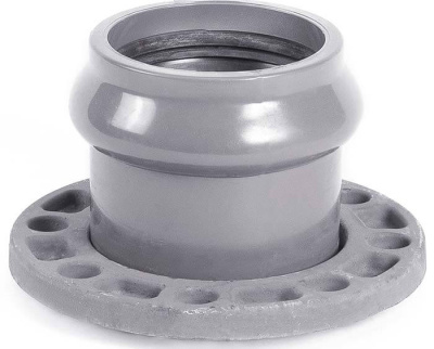 Патрубок раструбный с напорный с металлическим фланцем  DN UR-Cast 500 Хемкор           