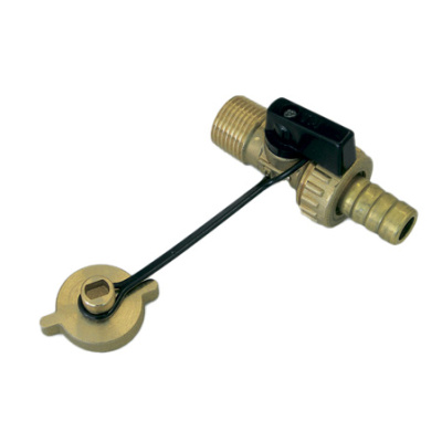 Кран шаровый  сливной   1/2" с заглушкой наружная резьба TIEMME 2950001 / 2990G1504