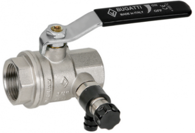 330 Кран шаровый дренаж+воздухоотводчик ручка 1/2''  BUGATTI OREGON