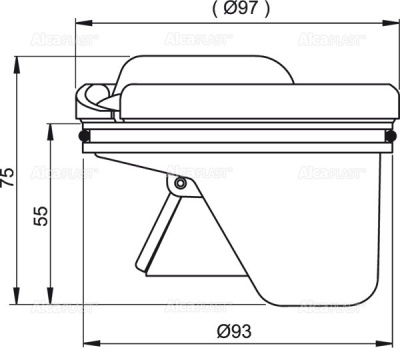 Гидрозатвор комбинированный APV0020 ALCAPLAST