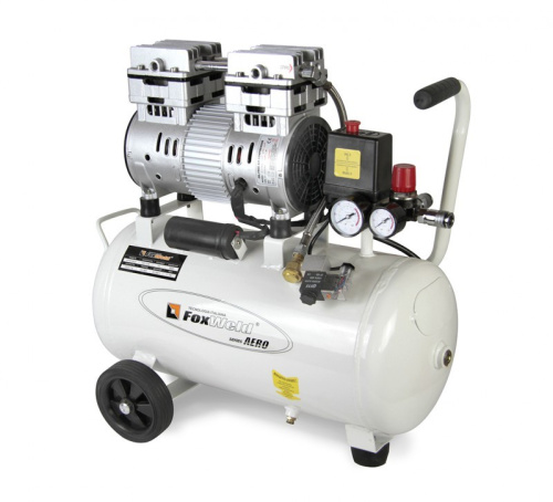 Компрессор AERO 130/24 oil-free ,безмаслянный  0.75 кВт / 220V 130л/мин,8 bar, FOXWELD