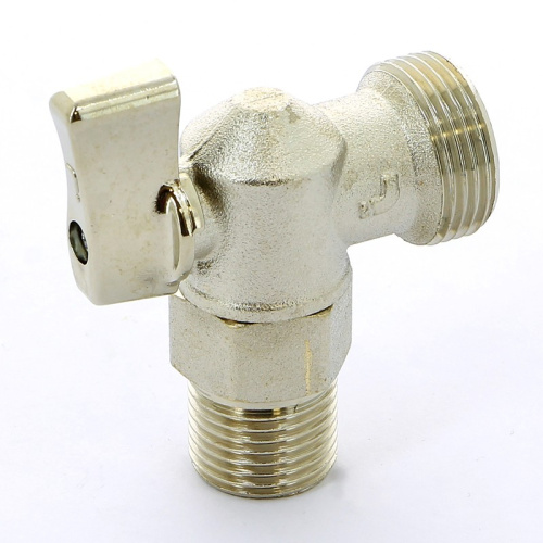 392 Кран шаровый НН  1/2"x3/4" угловой для подкючения приборов бабочка ITAP   