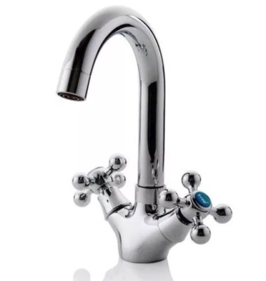 F 1319 Смеситель для раковины/кухни хром керамика  FRAP