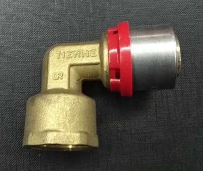 Угол 26 х 1" пресс TIEMME Внутренняя резьба Металлопластик 1650080