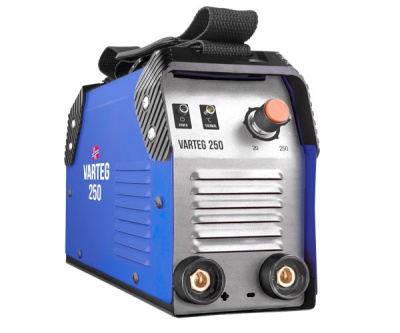 Сварочный аппарат  VARTEG 250 , ММА , ток DC , 20-250-А , ПВ 60% , электрод 1.6 - 5.0 мм								