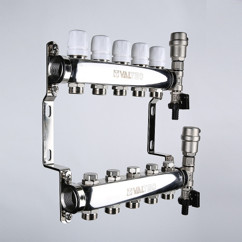 Коллекторный блок VALTEC AISI 304 нержавеющая сталь  1" х 3/4" х 6 вых.VTc.588.EMNX.0606