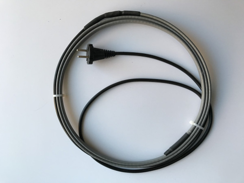 Саморегулирующий греющий кабель установка на трубу 13 м. STICH с вилкой