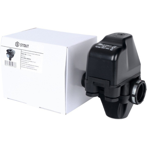 Реле давления для водоснабжения со встроенным манометром PM5-3W, 1-5 бар, 1" STOUT SCS-0001-000053