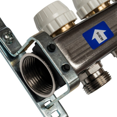 STOUT Коллекторная группа нерж. со встроенным расходомерами в сборе 1"х 4 вых.x 3/4" SMS 0917 000004