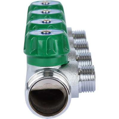 Коллектор хромированный 1" х 4 х 3/4" SMB-6850-013404 STOUT евроконус