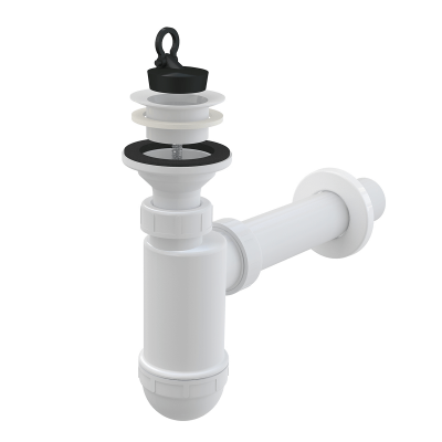 Сифон для умывальника А410 ALCAPLAST, DN32 ,нержавеющая  решетка DN63