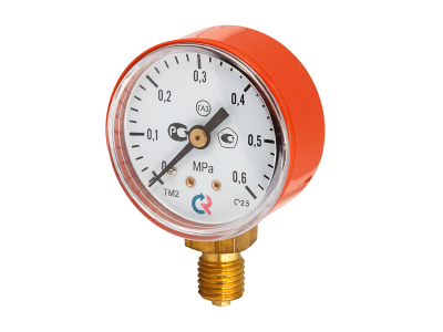 Манометр  ТМ-210Р.00 0,6 MPa 50 мм , М12 х 1,5 (аксиальный), кл.2,5 , корпус - сталь, мех.-латунь 