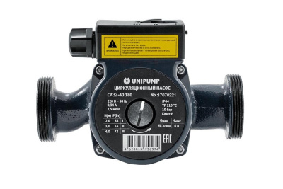 UNIPUMP  CP 32-40 циркуляционный насос (корпус-чугун) монтажная длина 180 мм