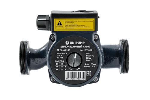 UNIPUMP  CP 32-40 циркуляционный насос (корпус-чугун) монтажная длина 180 мм