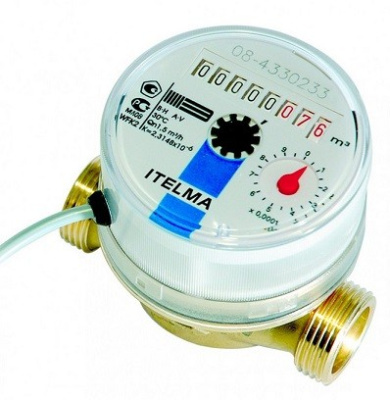 Счётчик импульсный (Намур) для холодной воды ITELMA Ду15 L=80 по лицензии SIEMENS, поверка 6 лет