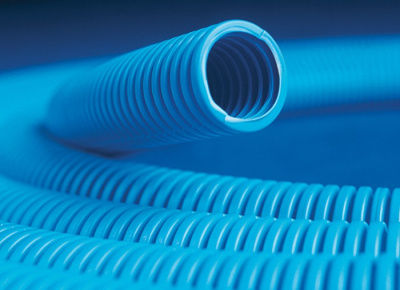 КОЖУХ для трубы 20-22 (диаметр 32 бухта 50 метров) синий  гофра