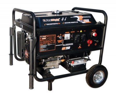 Сварочный генератор бензиновый GW250 , 220V, 4 кВт,14Л/C , 190A , ток 50-210А,электрод  2 -5,FOXWELD
