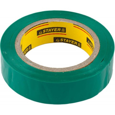 Изолента ПВХ  ЗУБР МАСТЕР, 19 мм х 20 м, самозатухающая,зеленая.