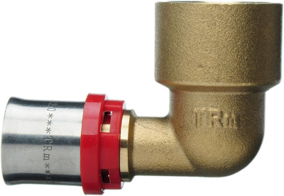 Фитинг пресс для металлопластиковой трубы Угол 20 x 3/4" Внутренняя резьба TeRma (TRm)