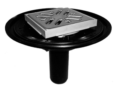 HL92 Трап для балконов и террас без механ незамерзающ запахозапир усройства DN40 решетка94х94 мм