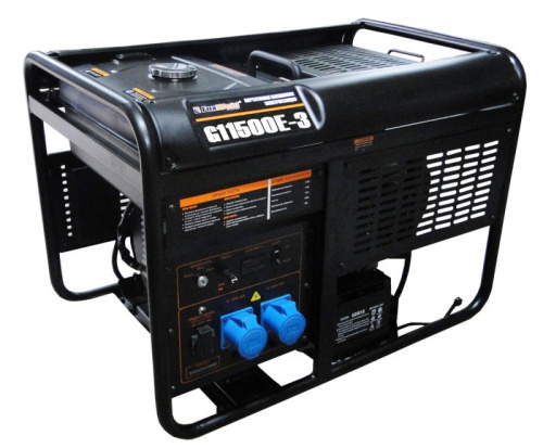 Генератор бензиновый EXPERT G11500E-3,380/220V, 10 кВт ,электростарт ,21 Л/C , расход 6 л/ч, FOXWELD