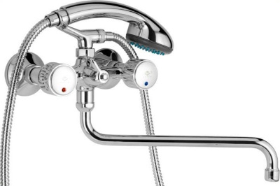 604 DIAMANT CER  Смеситель для ванны-умыв. излив 300 мм. с держат. с керамческой кран-буксой MOFEM