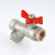 Кран шаровый со встроенным фильтром, рукоятка бабочка 1/2" вн.-вн. COMBI VALTEC  VT.293.N.04   