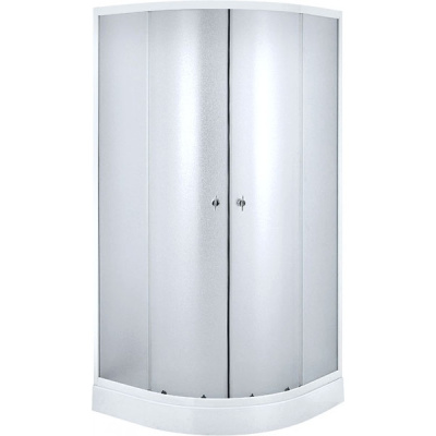 Душевой уголок NIAGARA NR-007 90х90х195, матовое стекло, профиль БЕЛЫЙ, поддон низкий 13 см.