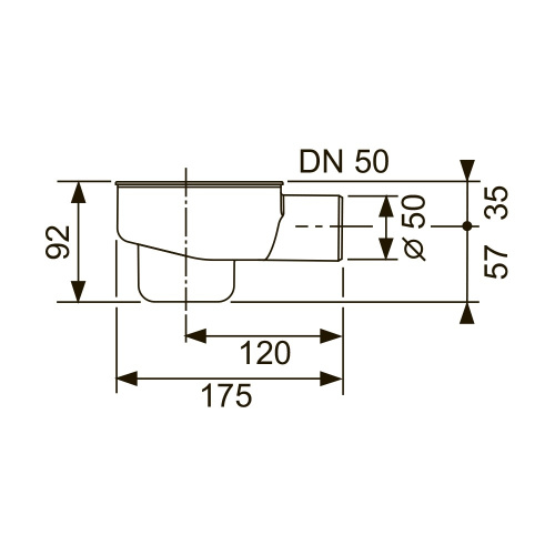 Сифон TECEdrainline DN 50 боковой слив 0,8 л/c./ск             650001