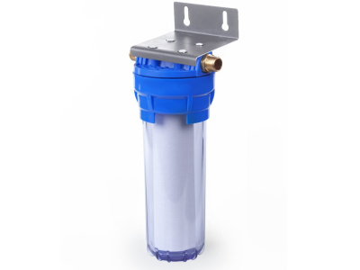 Фильтр магистральный для ХВС,прозрач. осадочн.,подключение 1/2 ,5 мкм,мет. скоба,ключ 32029 ГЕЙЗЕР