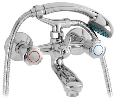 202 METALLICA CER  Смеситель для ванны,излив 110мм с держ. с  керамической кран-буксой MOFEM 