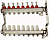 Коллекторный блок с регулировочными клапанами и расходомерами 1"х8 вых. 3/4" Нар.р. TeRma (TRm)