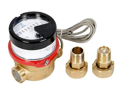 Счетчик воды импульсный ВСКМ 90-15ДГ (1 литр/ импульс) универсальный L=80 мм с КМЧ