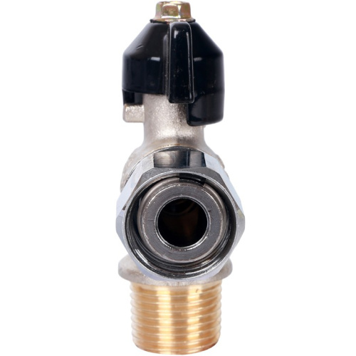 Кран шаровой с накидной гайкой угловой  1/2" резьба вн.-нар., ручка бабочка STOUT