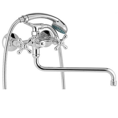 607 TREFF  Смеситель для ванны-умыв.с плоск. изл. 330 мм. с держ. с классической кран-буксой MOFEM