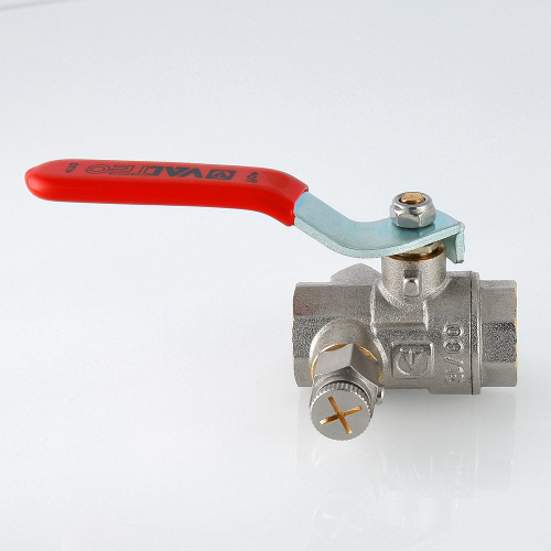 Кран шаровый BASE с дренажом и воздухоотводчиком 3/4" вн.-вн.  VALTEC VT.245.N.05