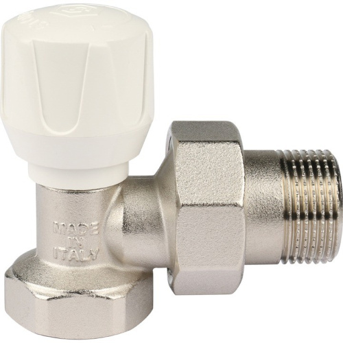 Ручной клапан угловой терморегулирующий  3/4" со сгоном. Резьба внут - нар  SVRS 2102 000020 