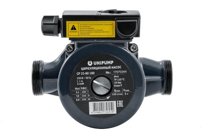 UNIPUMP  CP 25-80 циркуляционный насос (корпус-чугун) монтажная длина 180 мм