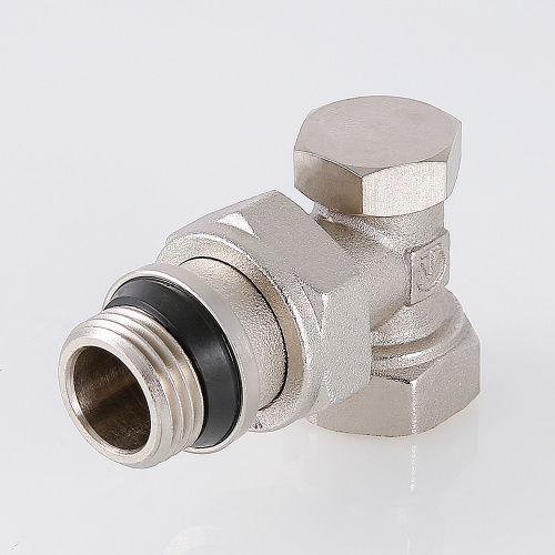 Клапан НАСТРОЕЧНЫЙ угловой  1/2"  со сгоном. Резьба внутренняя - наружная VALTEC (c доп.уплотнением)