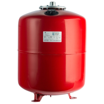 STOUT Мембранный расширительный бак 80 л, 1" 6 бар,  100°C, для отопления красный STH-0006-000080