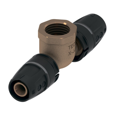 Тройник 40 х 1" PPSU-бронза внутренняя резьба TECElogo-Push 8713406