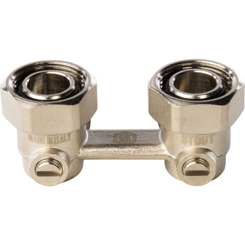 Узел для подключения радиатора 3/4 угловой для двухтрубной системы 120°С  SVH-0004-000020 STOUT