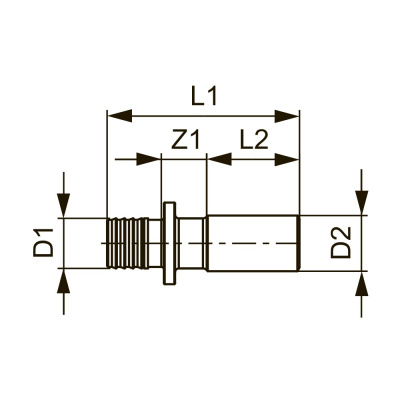 Адаптер на медную или стальную трубу, пресс-соединение или пайка 16 х 15 мм TECEflex 716316