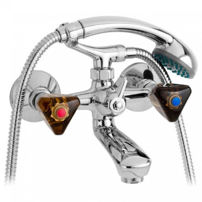 202 STELLA  Смеситель для ванны,излив 110мм. с держат. с классической кран-буксой MOFEM 